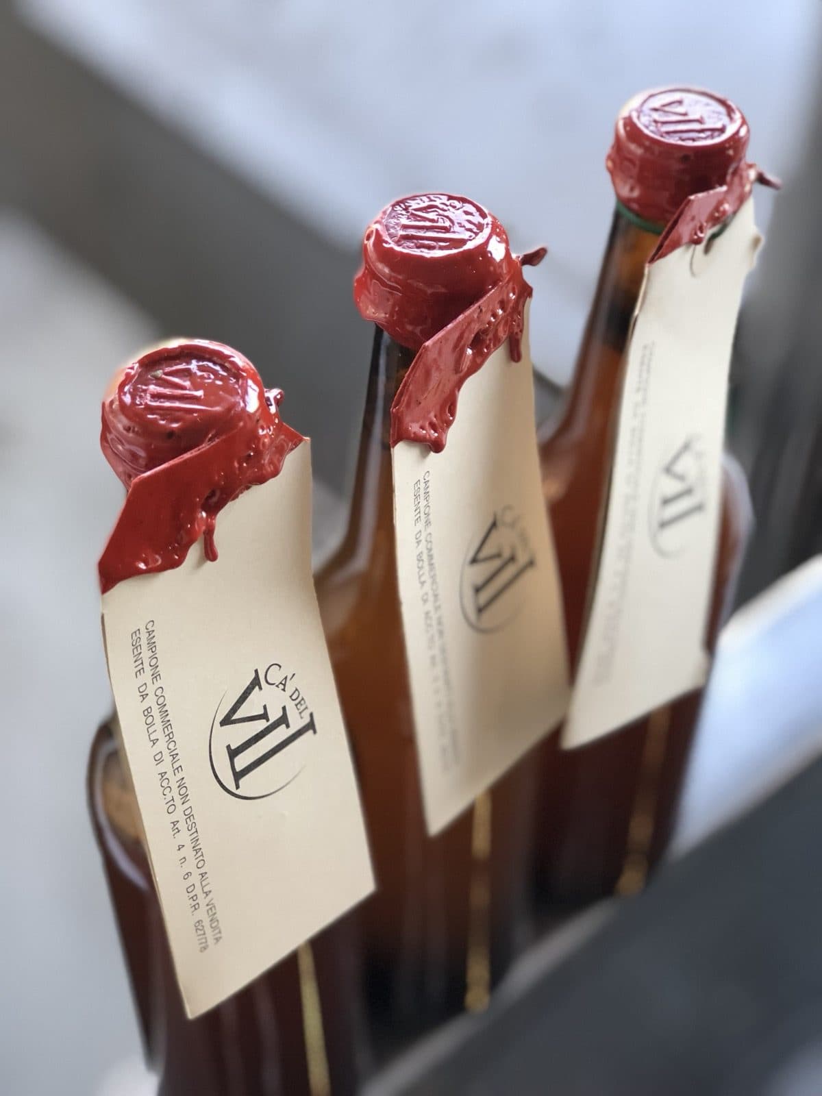 Wax-sealed samples in the in-house laboratory